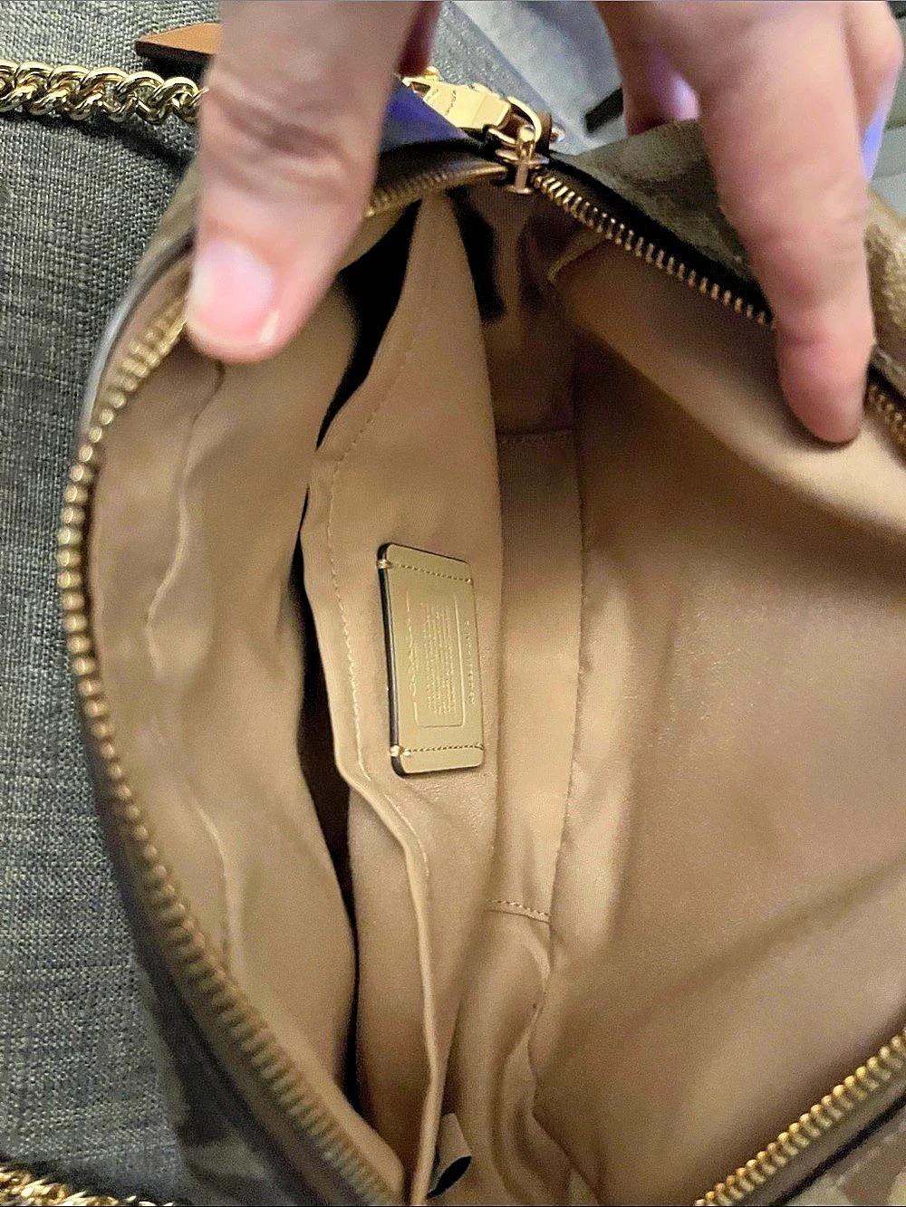 Coach Mini Jamie Camera Bag in Signature Canvas Brown & Cream - Picture 7 of 10